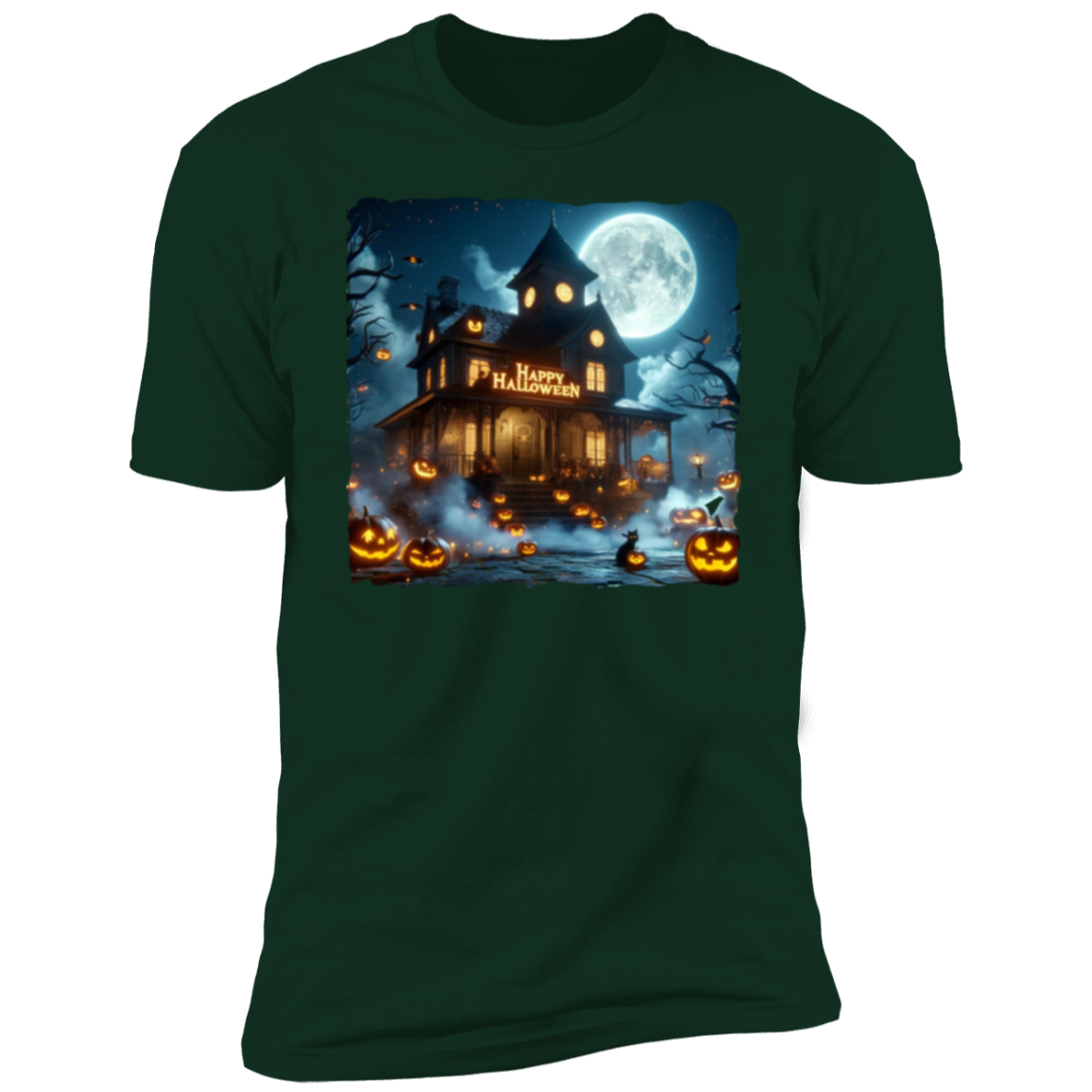 Haunted House Halloween Short Sleeve T-Shirt