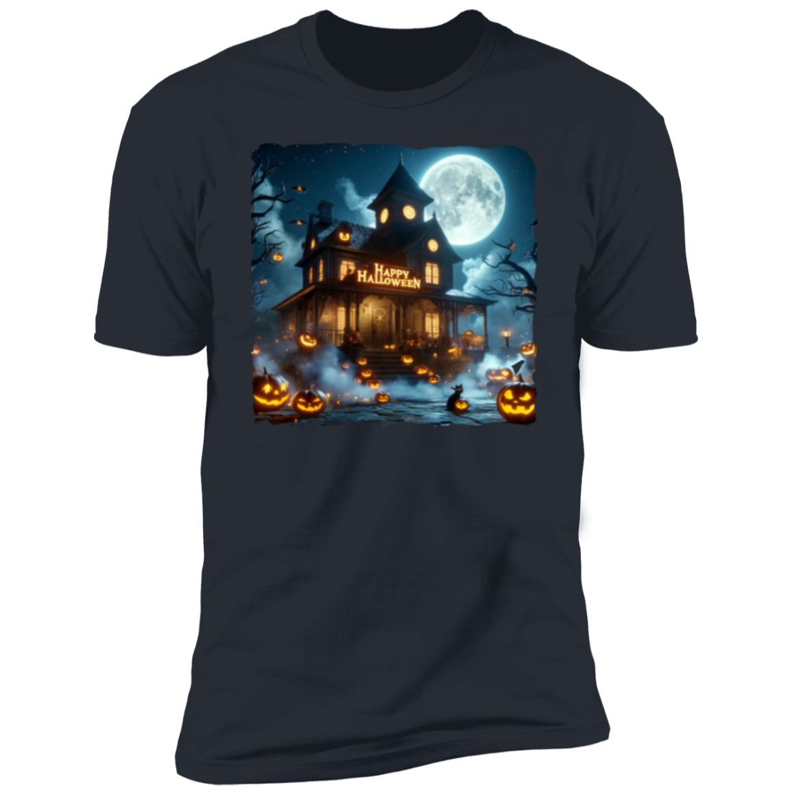 Haunted House Halloween Short Sleeve T-Shirt