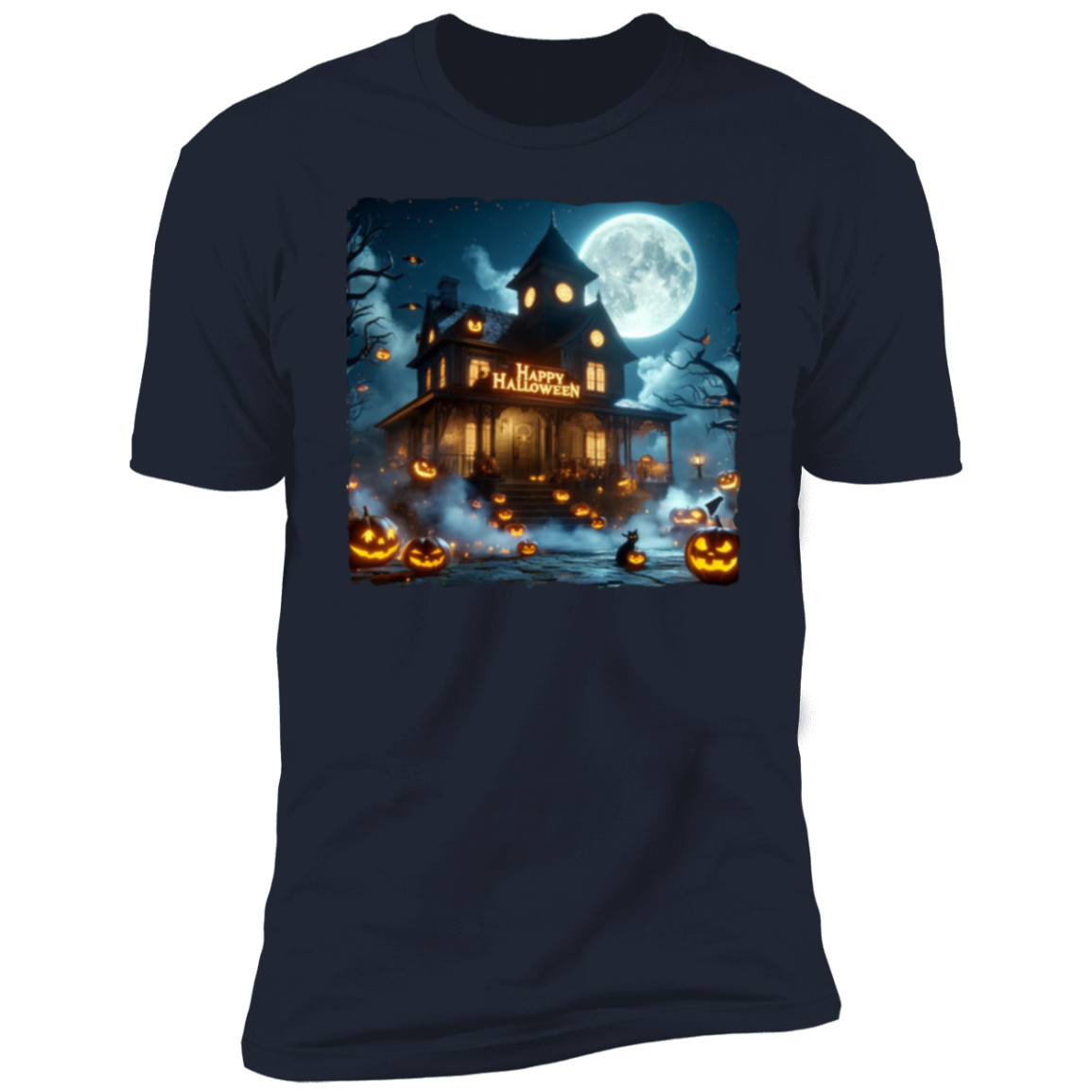 Haunted House Halloween Short Sleeve T-Shirt