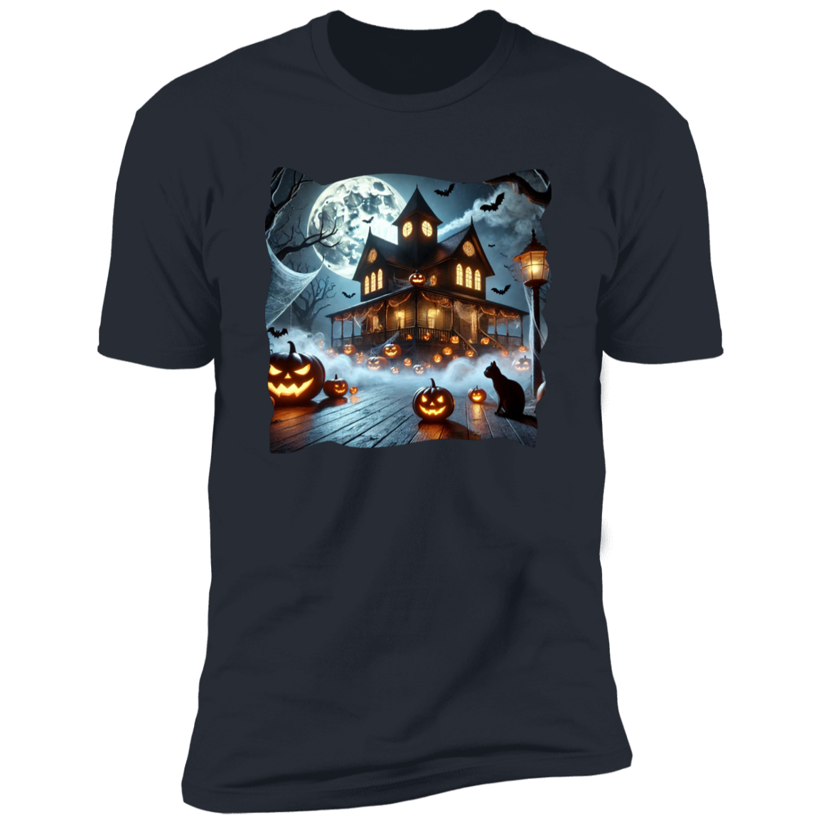 Black Cat | Haunted House  T-Shirt