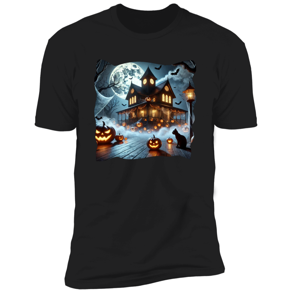 Black Cat | Haunted House  T-Shirt