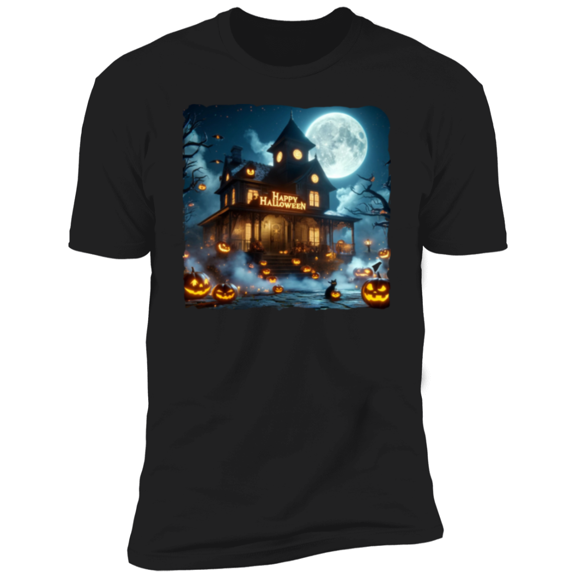 Haunted House Halloween Short Sleeve T-Shirt