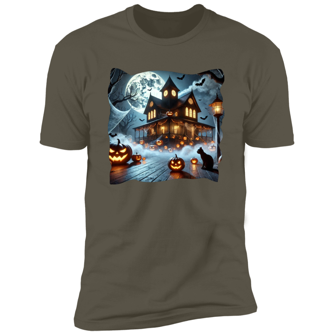 Black Cat | Haunted House  T-Shirt