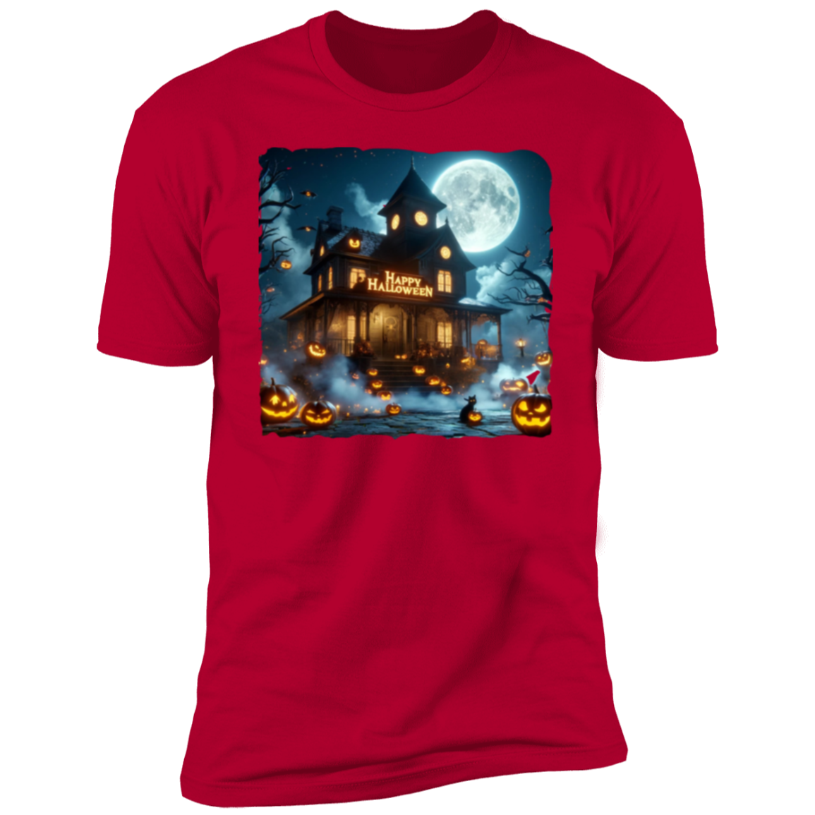 Haunted House Halloween Short Sleeve T-Shirt