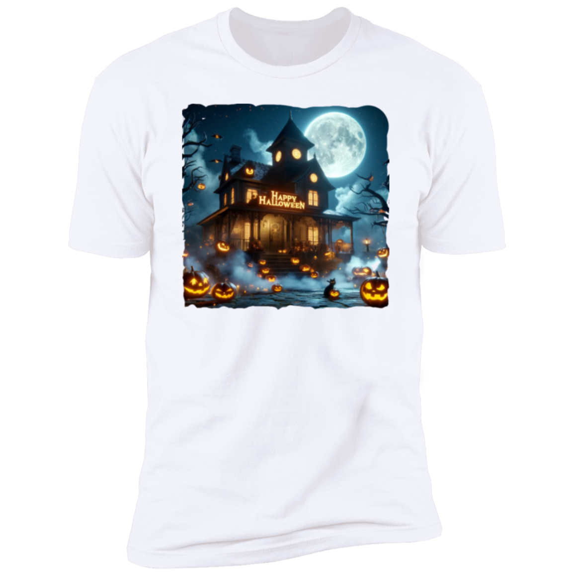 Haunted House Halloween Short Sleeve T-Shirt