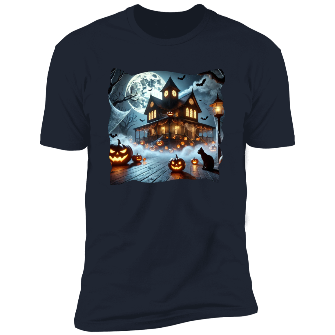 Black Cat | Haunted House  T-Shirt