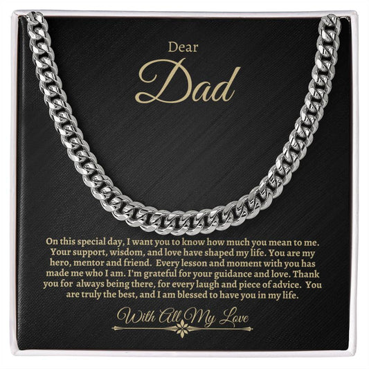 To My Dear Dad | Cuban Link Chain