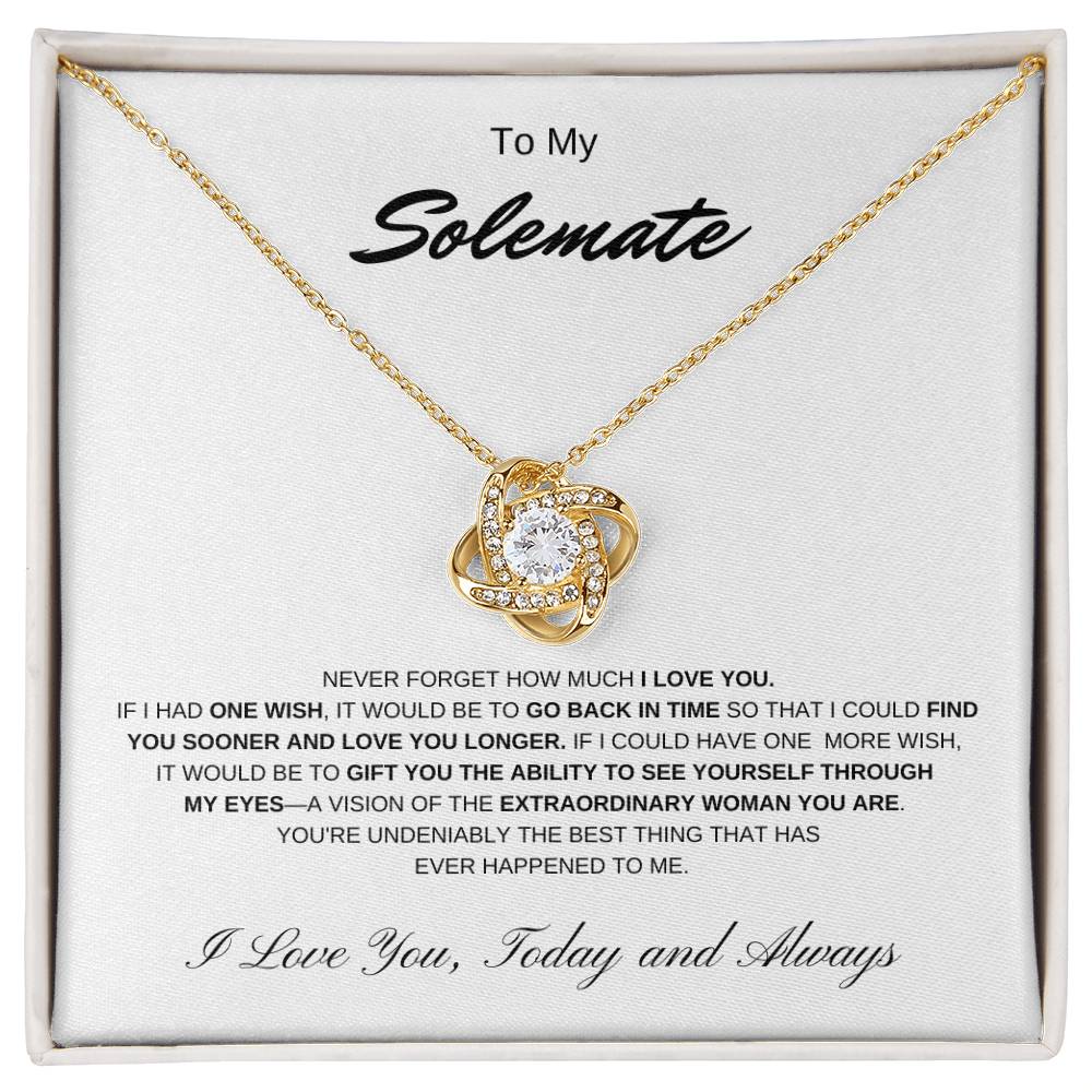 To My Soulmate - Love Knot Necklace