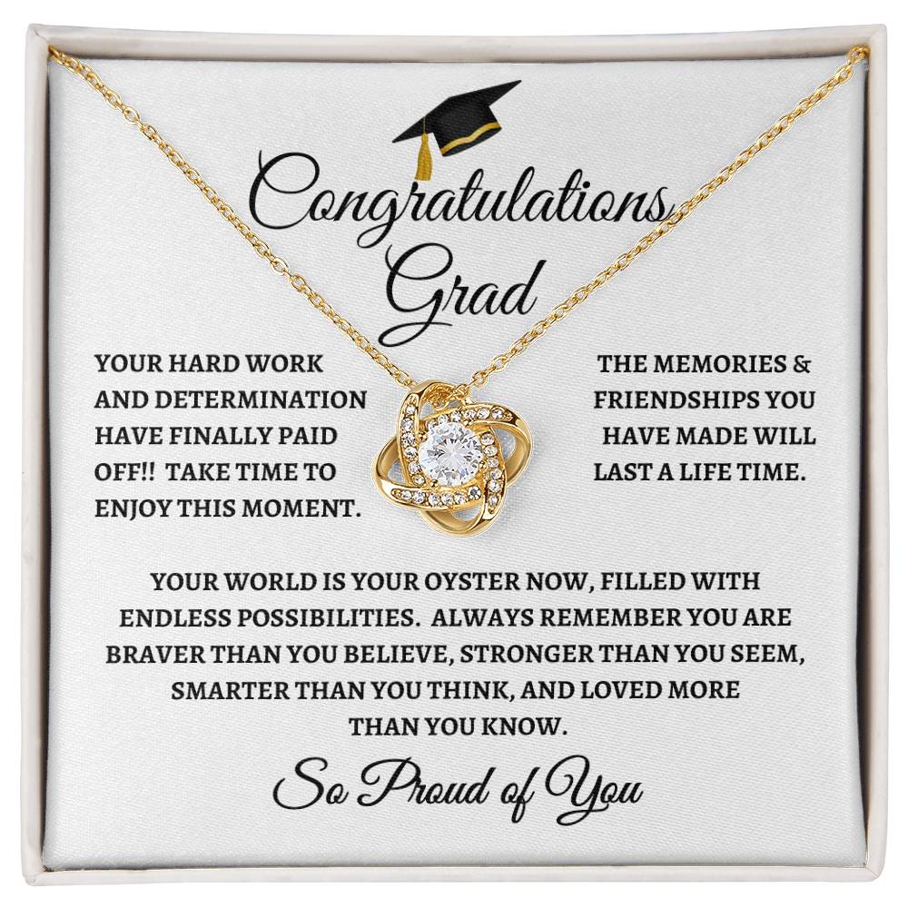 For Graduation | Congratulations Grad - Love Knot Necklace | WB