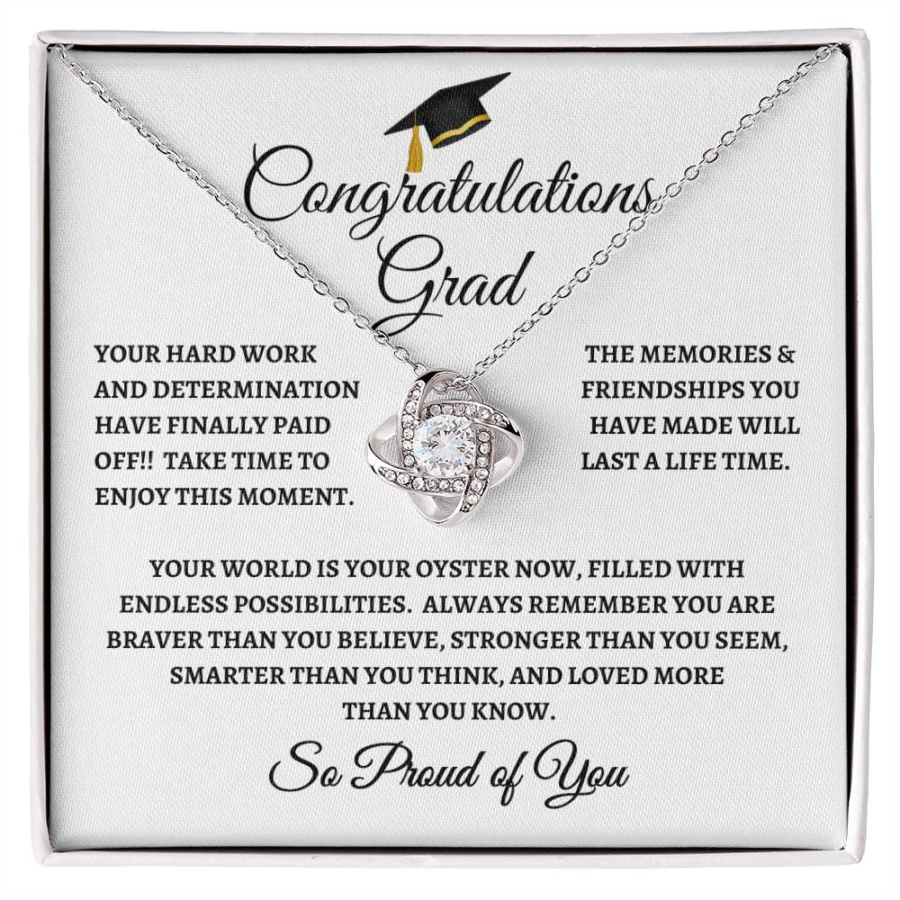 For Graduation | Congratulations Grad - Love Knot Necklace | WB