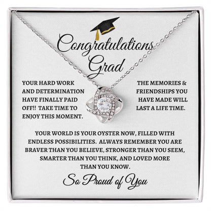 For Graduation | Congratulations Grad - Love Knot Necklace | WB