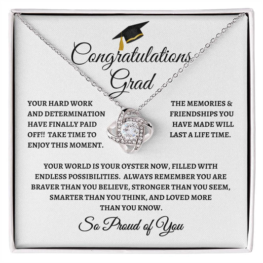 For Graduation | Congratulations Grad - Love Knot Necklace | WB