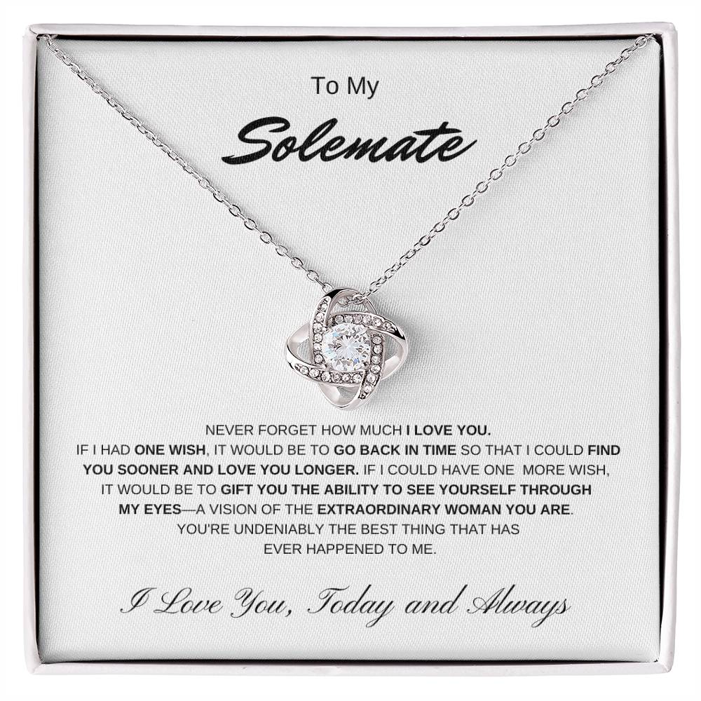 To My Soulmate - Love Knot Necklace