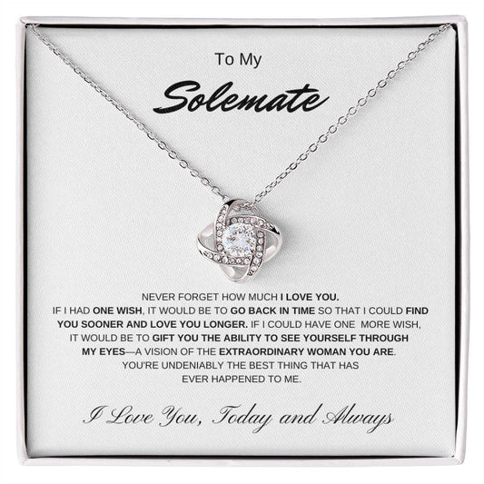 To My Soulmate - Love Knot Necklace